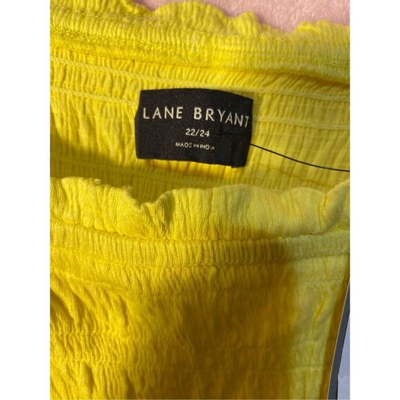NWT Lane Bryant Yellow Smocked Bodice Sundress Size 22/24 - Picture 5 of 6
